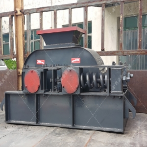 2pg400X250小型對輥破碎機(jī)發(fā)貨圖片_發(fā)往湖南長沙_破碎石英沙