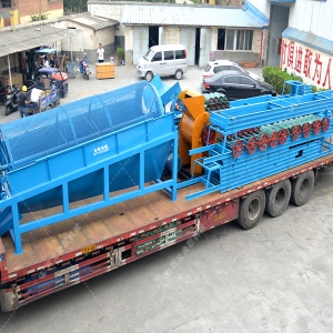 兩臺GTS1545無軸滾筒篩沙機發貨圖片_發往廣東佛山_篩分砂子