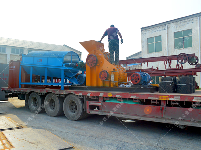 雙級粉碎機生產線發貨圖片_發往云南瀾滄_破碎錳礦石